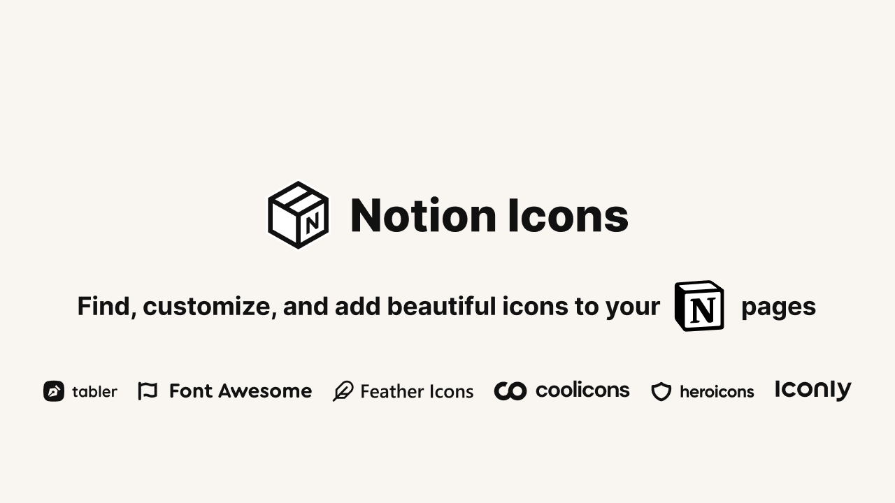 Notion icons